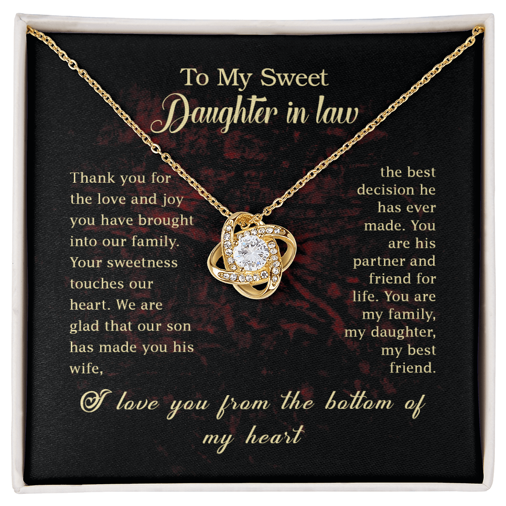 To My Daughter in Law - Perfect Necklace Gift