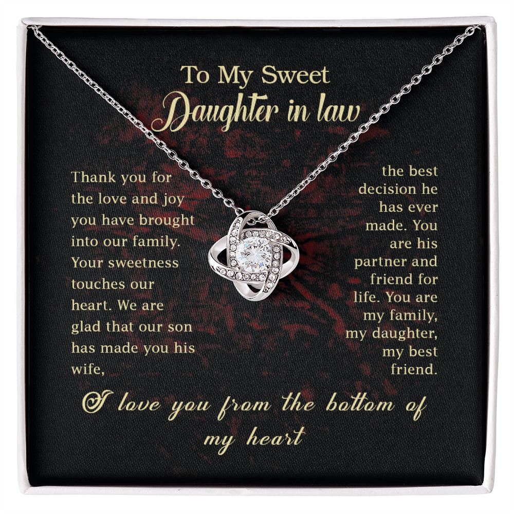 To My Daughter in Law - Perfect Necklace Gift