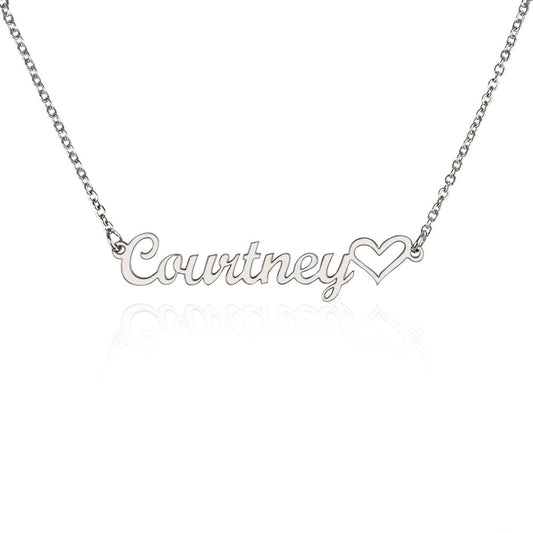 Heart Custom Name Necklace -Valentines day gift