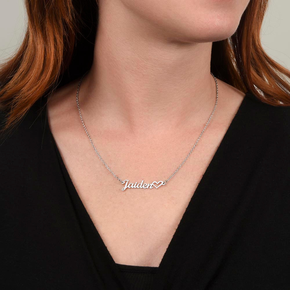 Heart Custom Name Necklace -Valentines day gift