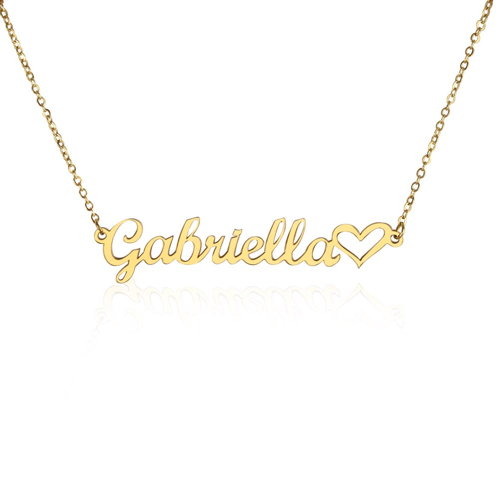 Heart Custom Name Necklace -Valentines day gift