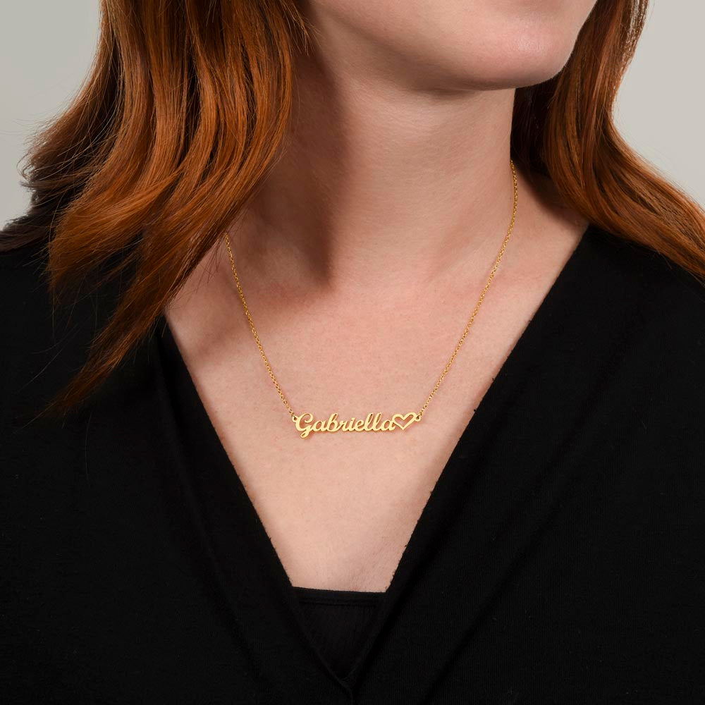 Heart Custom Name Necklace -Valentines day gift