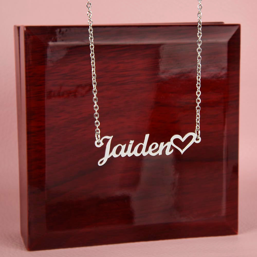 Heart Custom Name Necklace -Valentines day gift