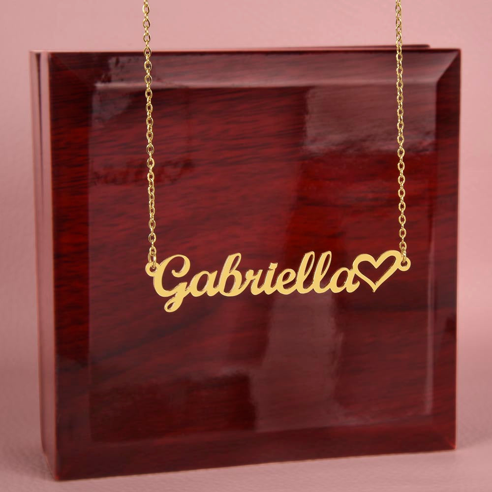 Heart Custom Name Necklace -Valentines day gift