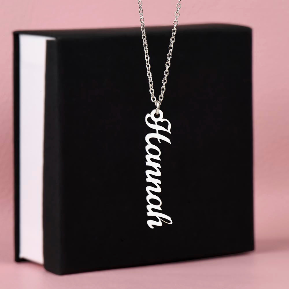 Vertical Custom  Name Necklace