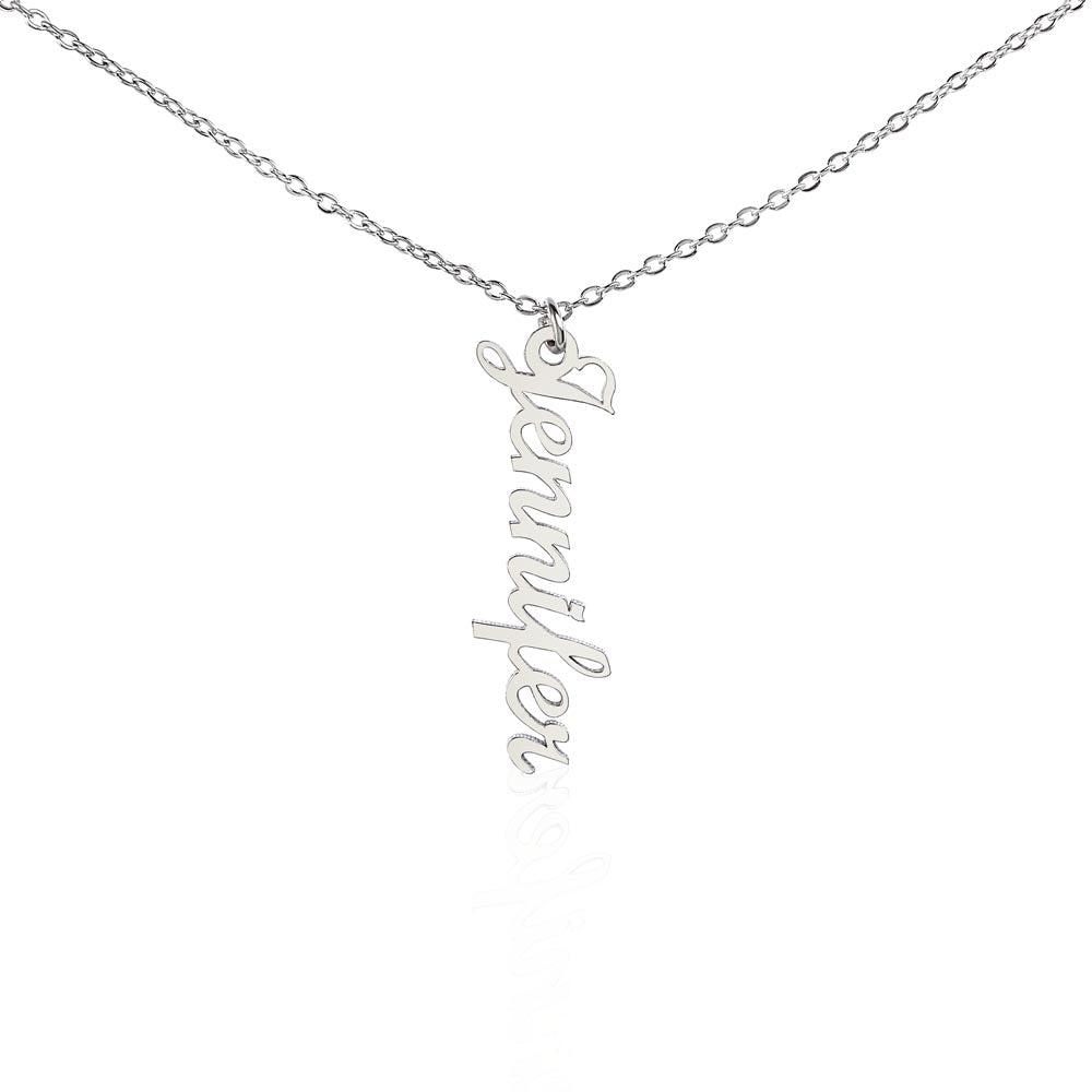 Vertical Custom  Name Necklace