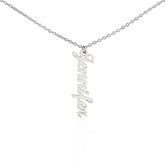 Vertical Custom  Name Necklace