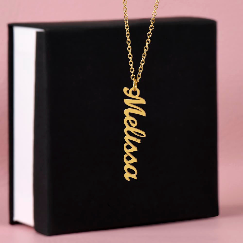 Vertical Custom  Name Necklace