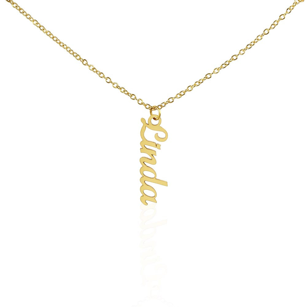 Vertical Custom  Name Necklace