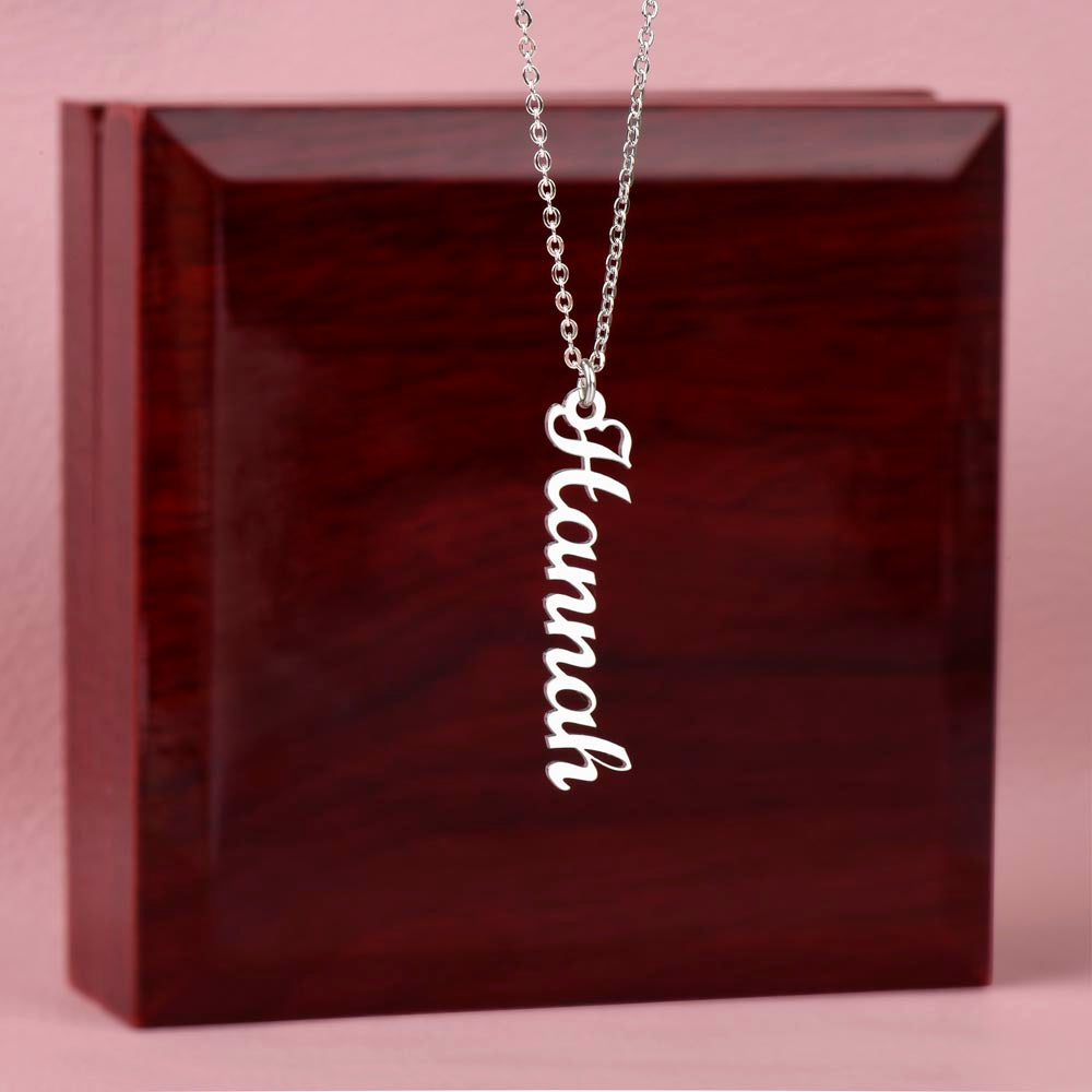 Vertical Custom  Name Necklace