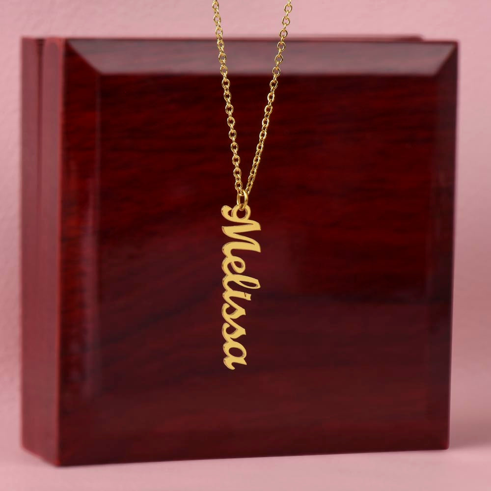 Vertical Custom  Name Necklace